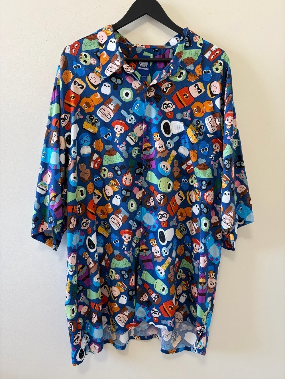 NWOT Disney Parks Disneyland Pixar Fest Passholder Exclusive Button Up Shirt XXL